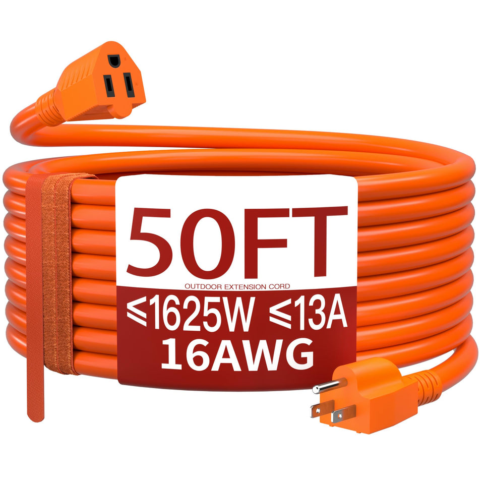 Skrizcable 50ft outdoor extension cord ready for lawn lighting and tools