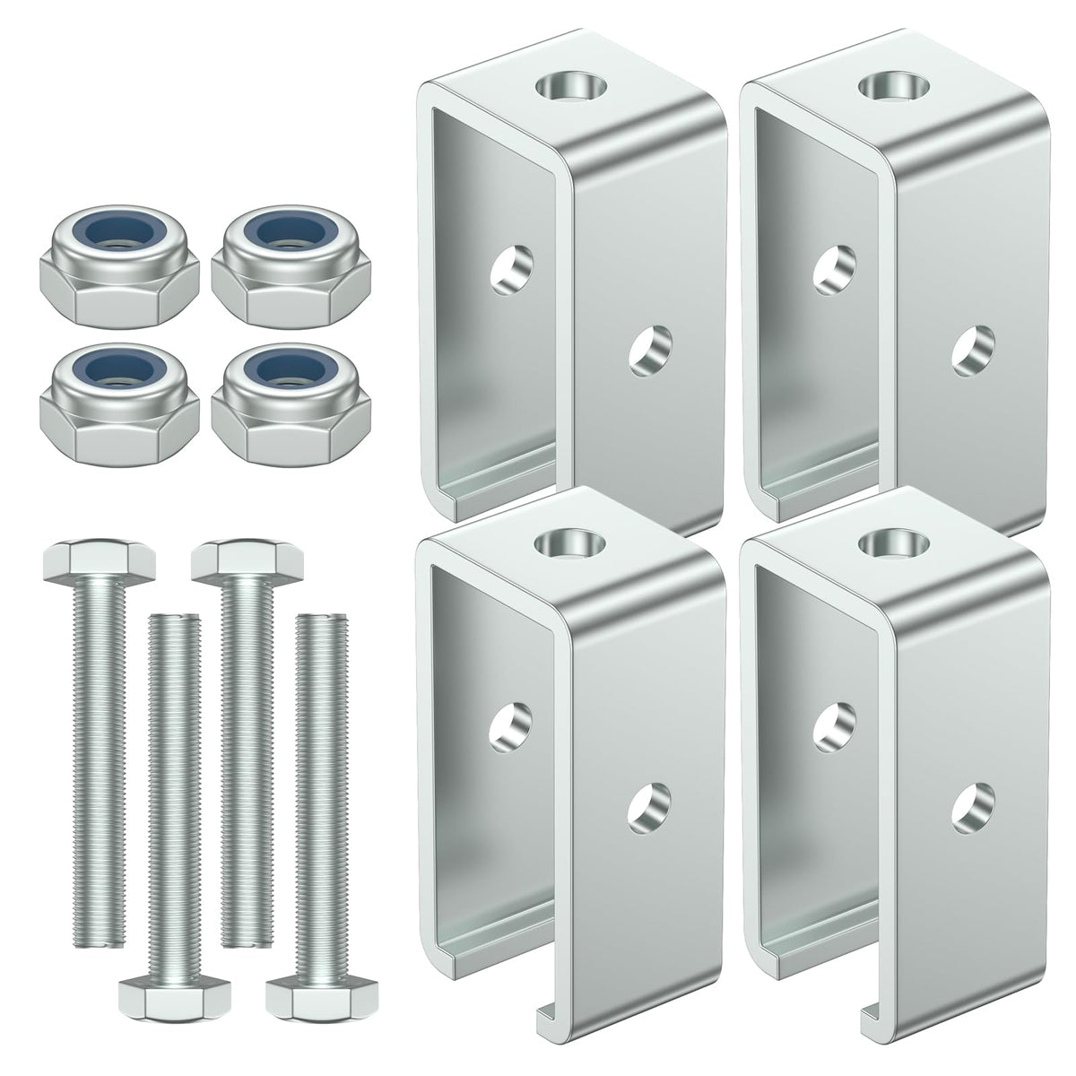 SKTREX Channel Trolley Track Bracket for 1-5/8-inch UNISTRUT channels, sturdy support.