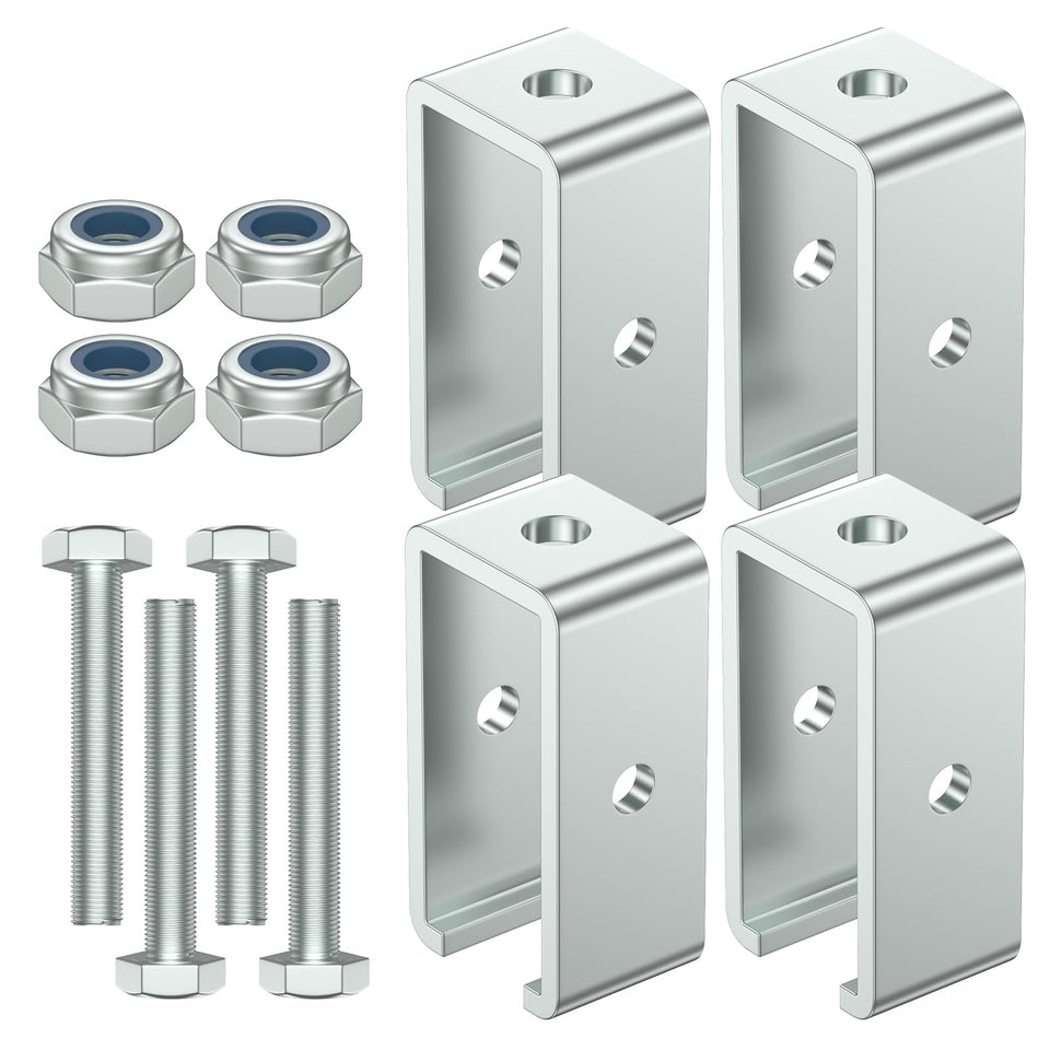 SKTREX Channel Trolley Track Bracket for 1-5/8-inch UNISTRUT channels, sturdy support.