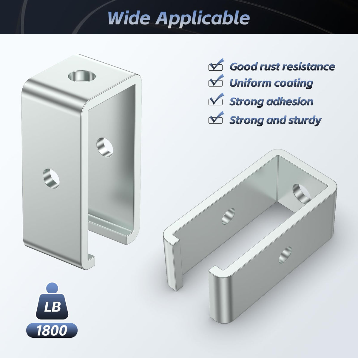 SKTREX stainless steel bracket resists corrosion in harsh settings.