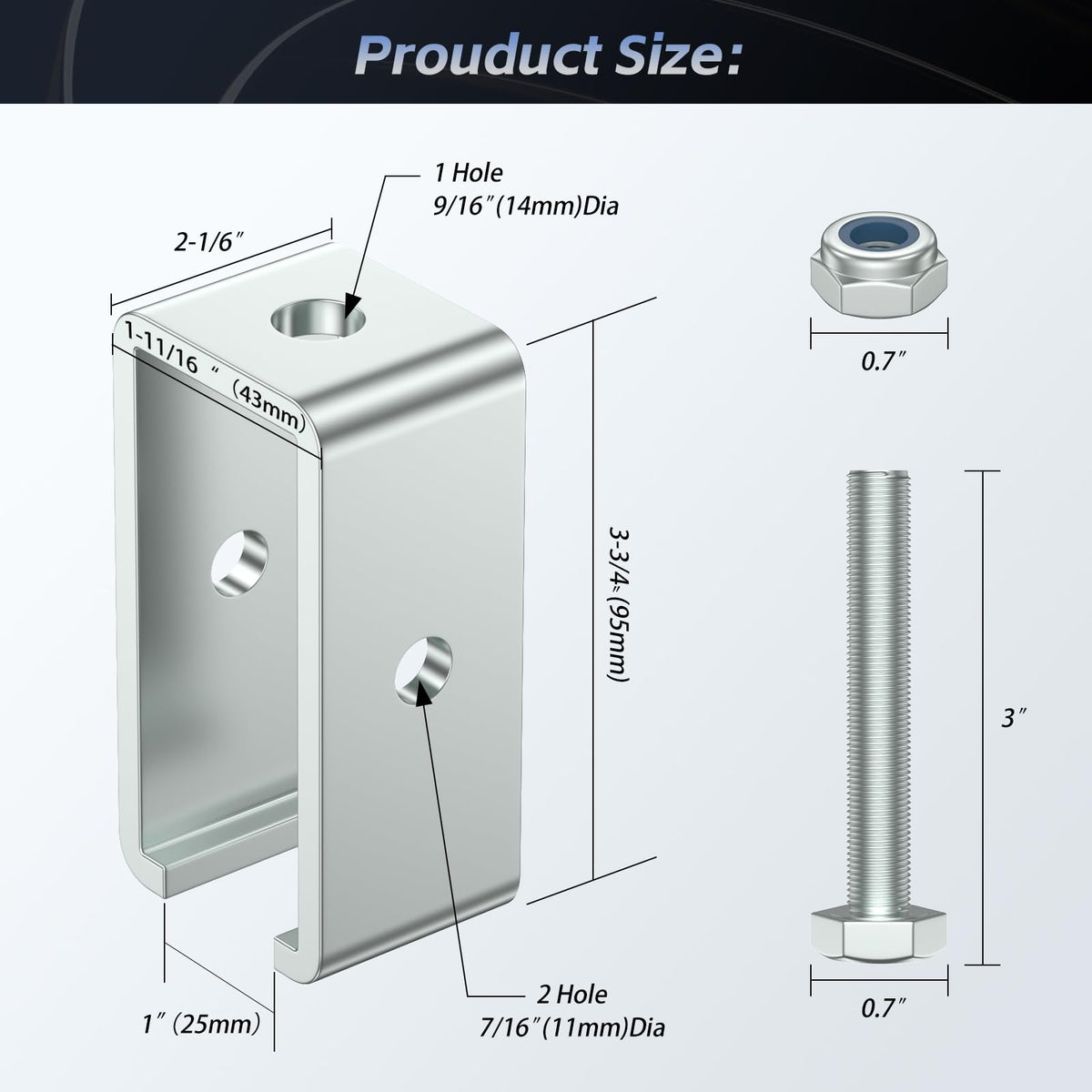 SKTREX Track Intermediate Hanger enhances trolley track stability.