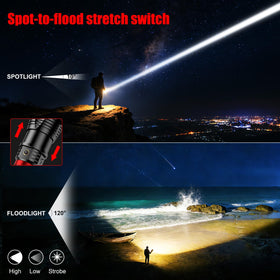 SKYFIRE 5000lm adjustable beam lights wide areas for camping and emergencies