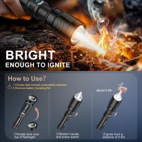 SKYFIRE high‑lumens beam delivers bright visibility for night hikes