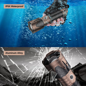 SKYFIRE waterproof and rugged aluminum body for all-weather use.