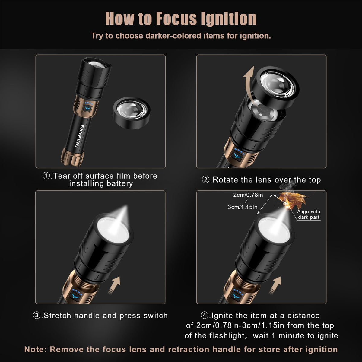 SKYFIRE zoomable beam demonstrates versatile spot-to-flood lighting.