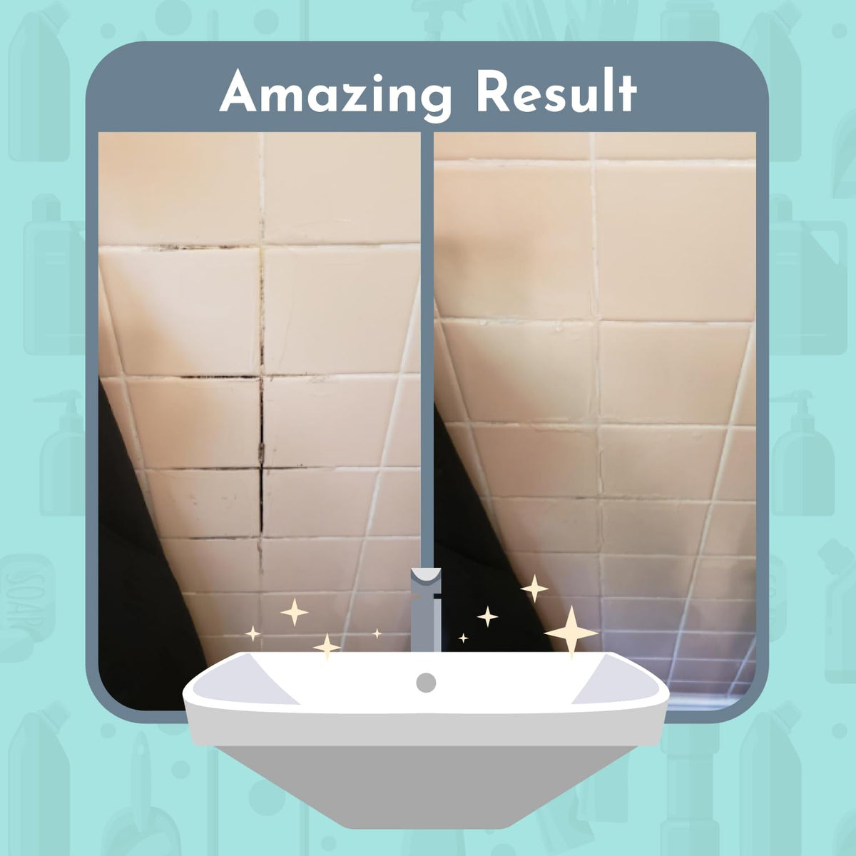 SKYLAR LIFE bathroom sink and shower cleaning for uniform grout and caulk