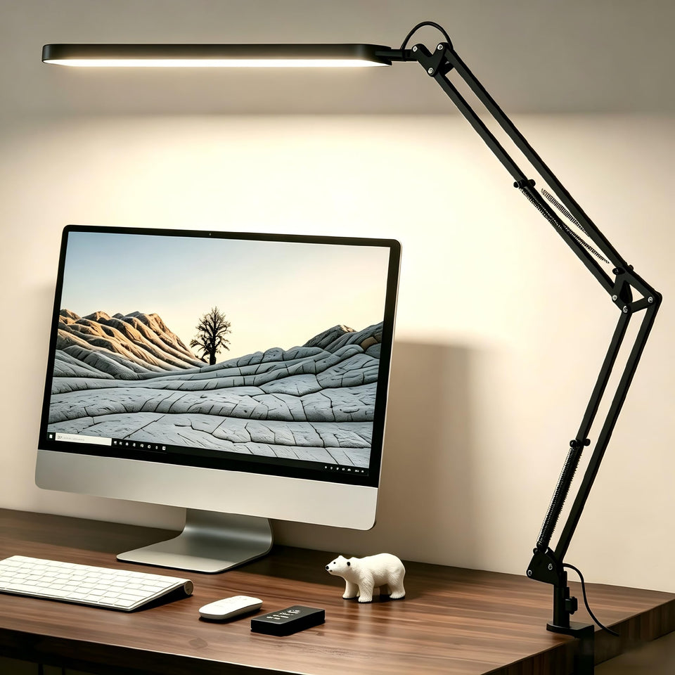 SKYLEO desk lamp with angle adjustment for precise task lighting.