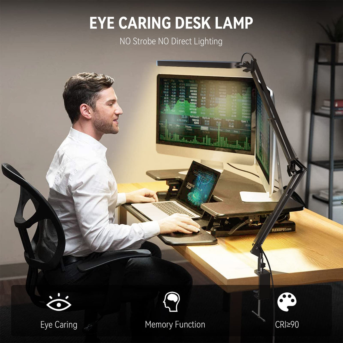 SKYLEO desk lamp USB powered for easy laptop connection.