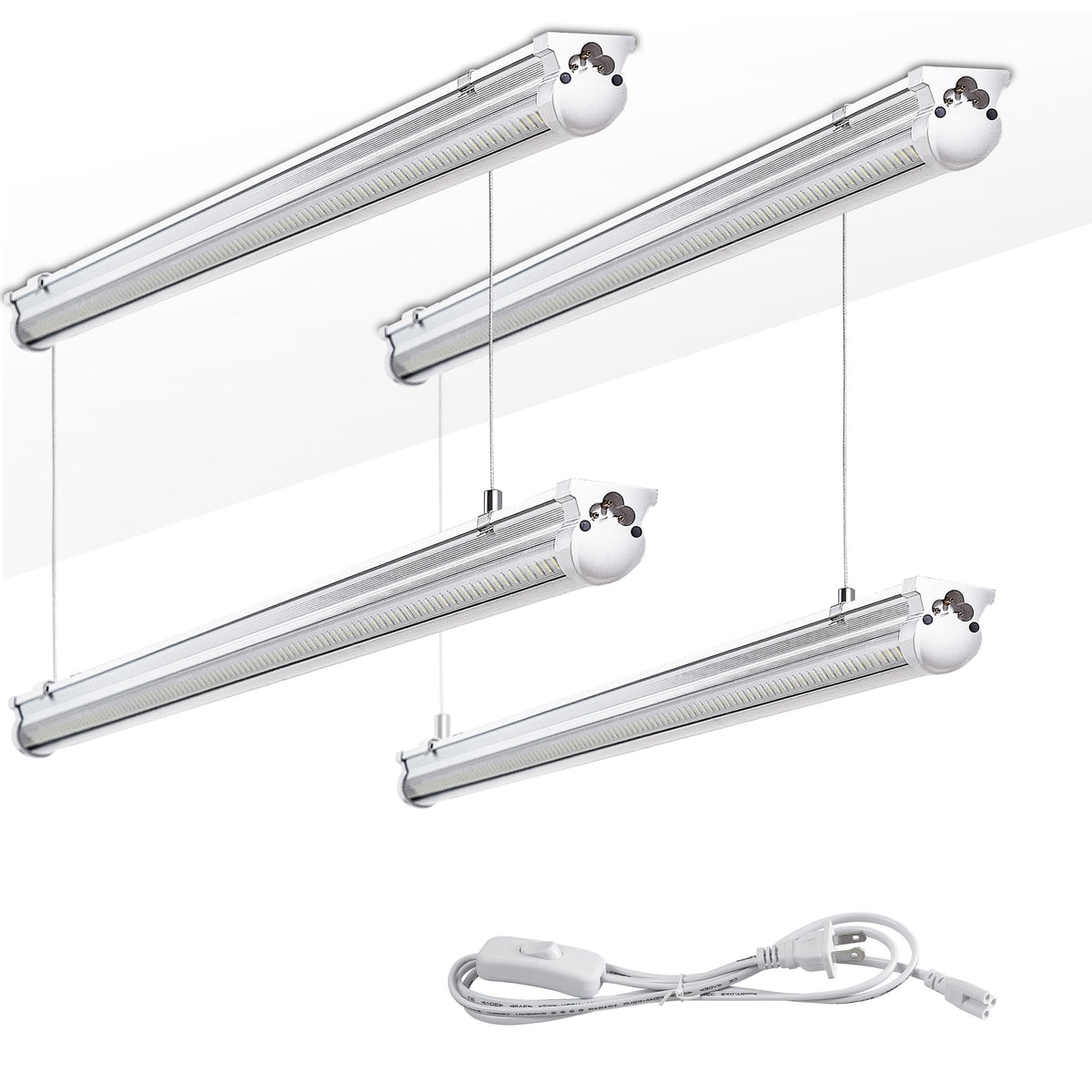 Skymoatled 4Pack 4ft LED shop light panel brightens garages and workshops