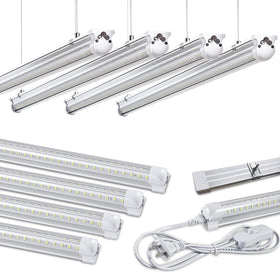 Skymoatled 8Pack 4FT LED Shop Light bundle for broad, bright garage coverage.