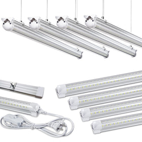 Skymoatled 8Pack LED shop light panel provides wide, bright coverage for garages and workshops.