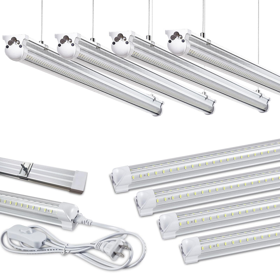 Skymoatled 8Pack LED shop light panel provides wide, bright coverage for garages and workshops.