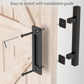 SKYSEN 12-inch pull handle installed on a door with no visible gap