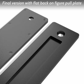SKYSEN black powder coated back plate detail for clean lines