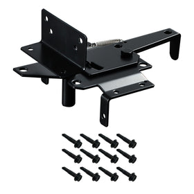 SKYSEN gate latch on wood fence post demonstrates reliable operation
