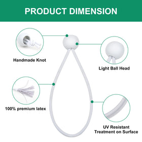 Skytened bungee balls withstand sunlight for long-lasting outdoor use.
