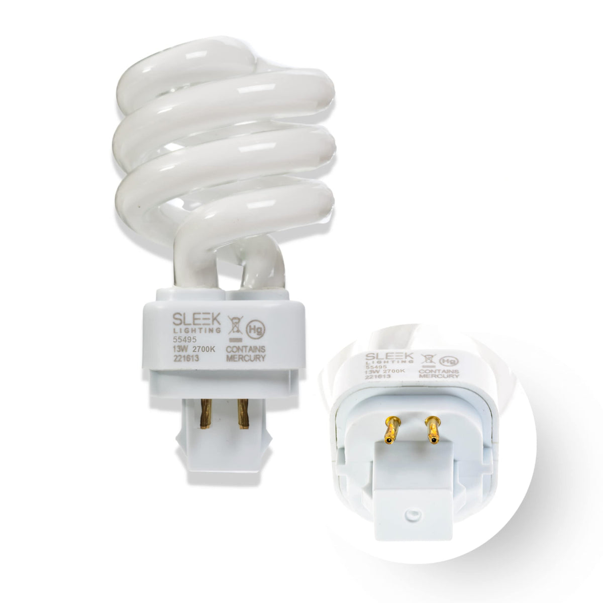 SLEEKLIGHTING 13W spiral CFL in hallway setup for clear visibility
