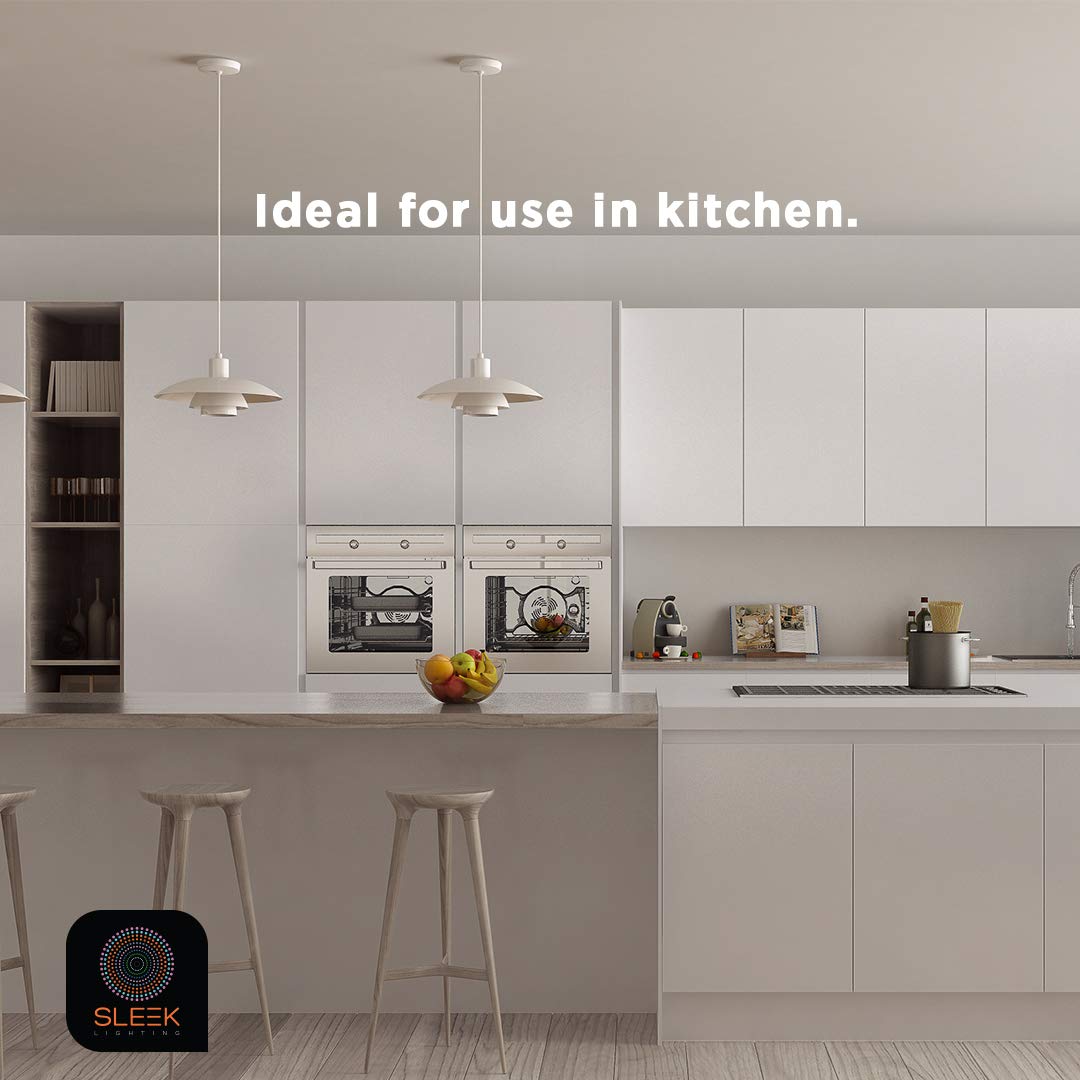 SLEEKLIGHTING 900 lumens provide strong room lighting and task visibility.