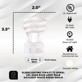 SLEEKLIGHTING CFL 4200K 900lm delivers bright, neutral white illumination.