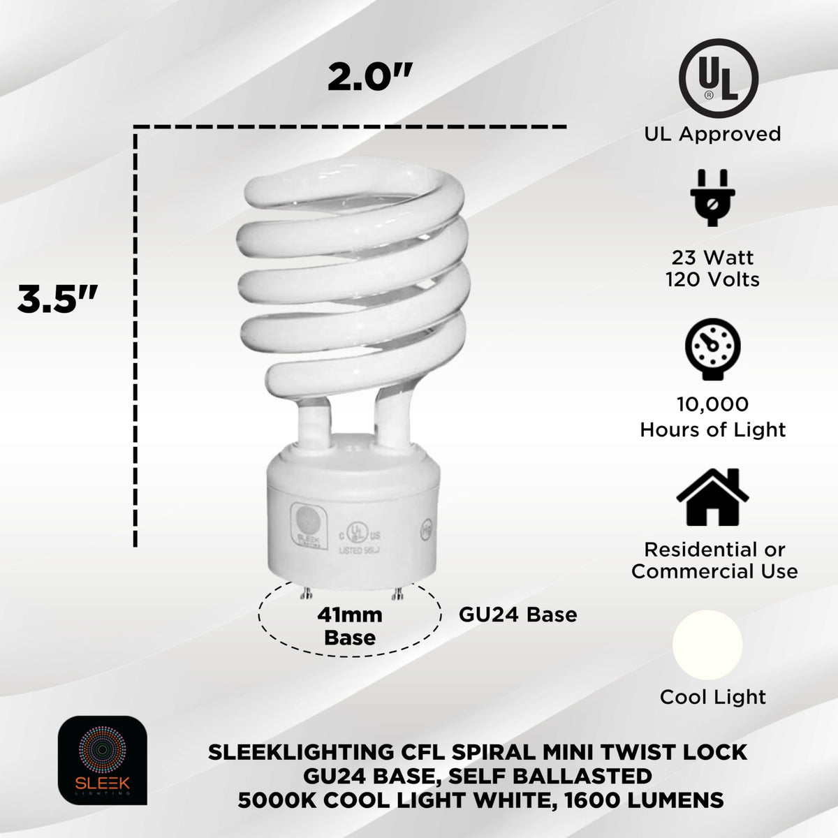 SLEEKLIGHTING four-pack GU24 CFL bulbs simplify upgrading multiple fixtures at once.