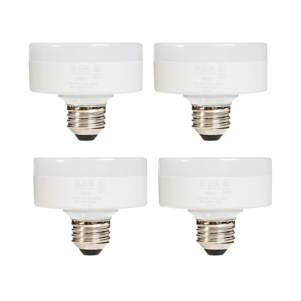 SLEEKLIGHTING LED low-profile puck bulb in warm white for cozy interiors.