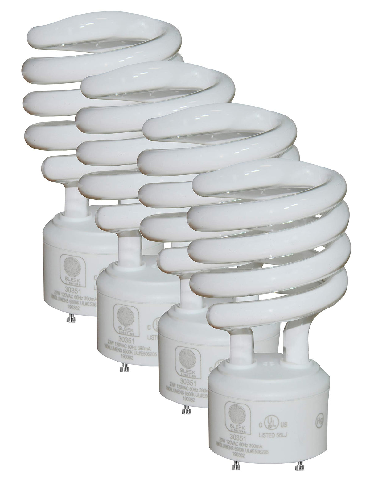 SLEEKLIGHTING GU24 packaging view of 2-pin bulbs for ready-to-use replacement