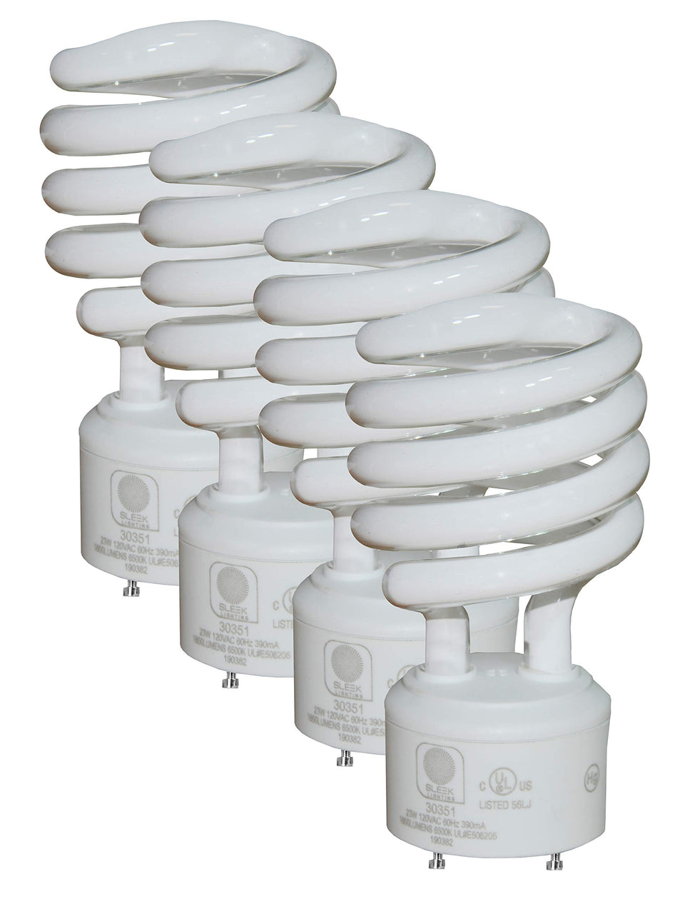 SLEEKLIGHTING GU24 packaging view of 2-pin bulbs for ready-to-use replacement