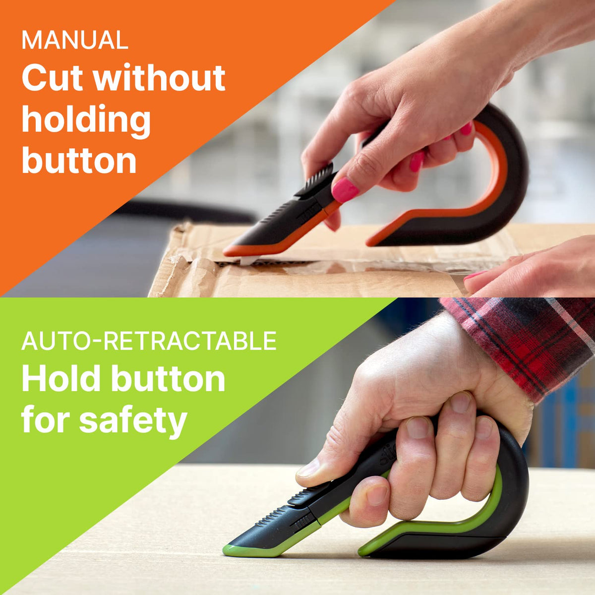 Slice 10400 three-position slider enabling adjustable blade exposure