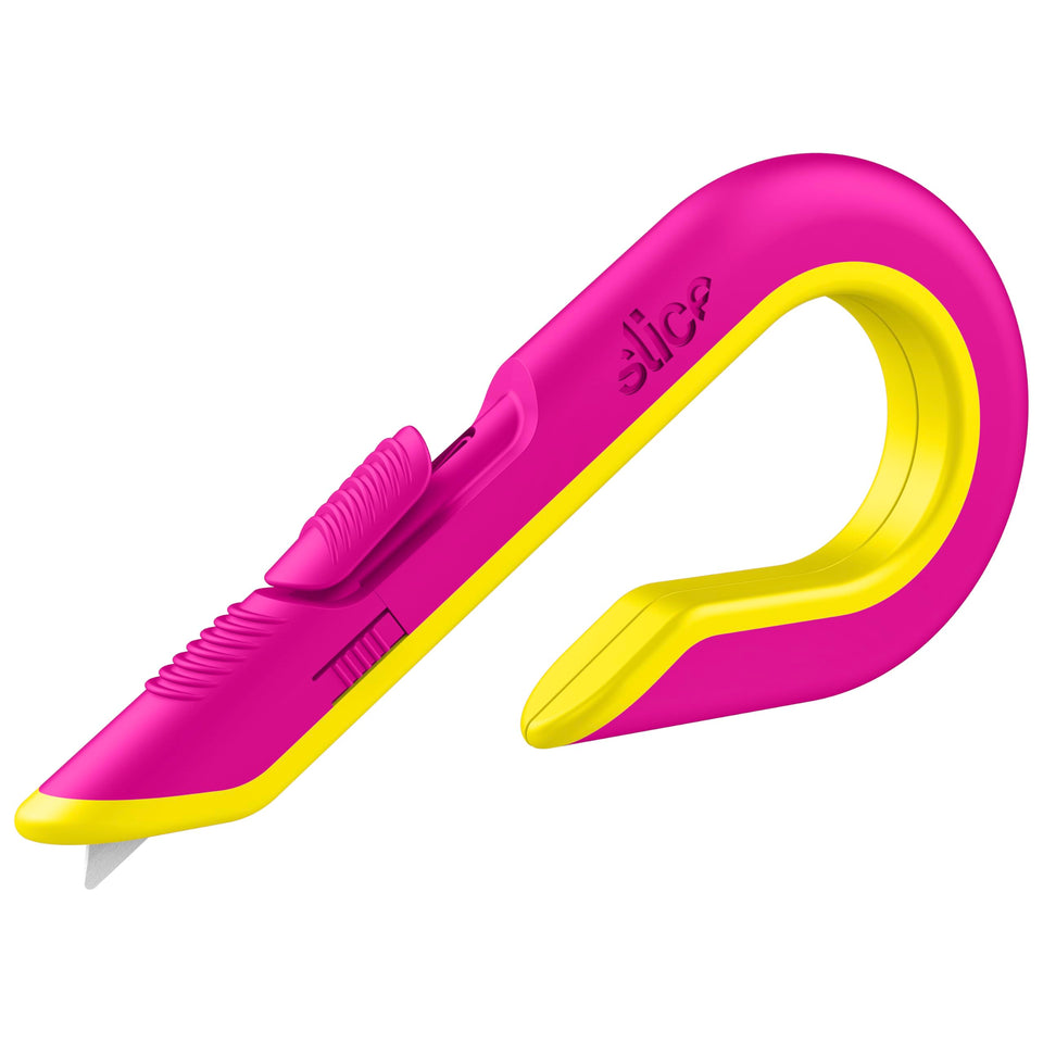Slice box cutter with ceramic blade for safe, precise cardboard cutting.