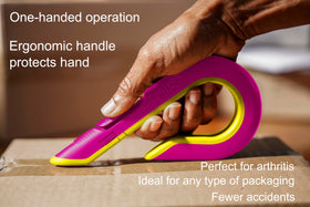Slice box cutter handles cardboard, tape, vinyl and more with ease.