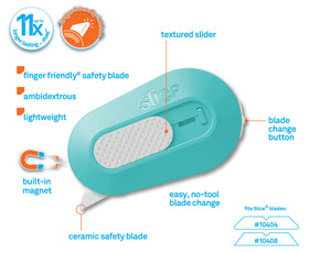 Slice Mini Box Cutter ceramic blade delivers safe, rust-free cutting