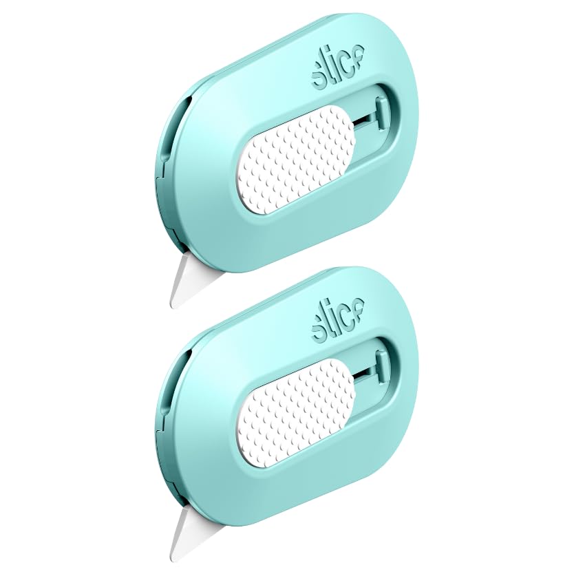Slice Mini Box Cutter with fridge magnet keeps the blade handy for quick tasks