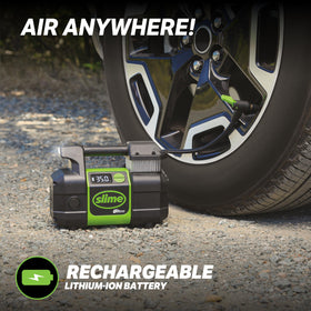 Slime Inflate-Right technology auto shut-off ensures correct tire pressure