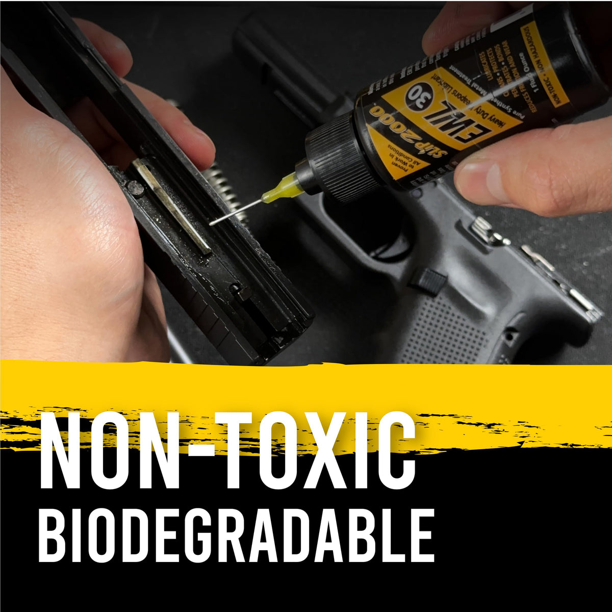 Slip2000 EWL-30 safe on metal, wood, and plastic components.