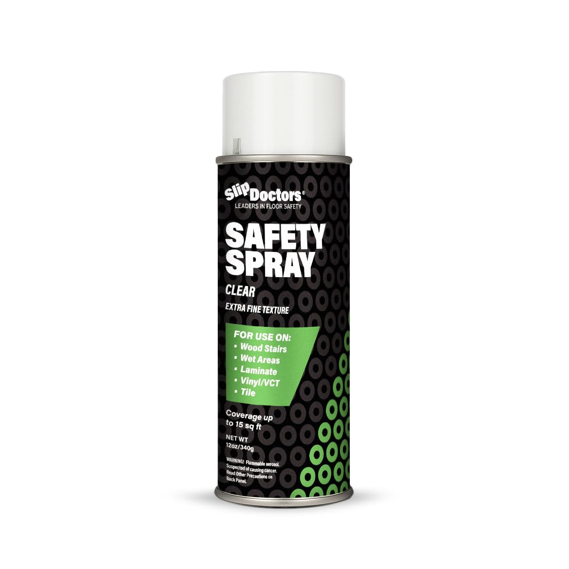 SlipDoctors Safety Spray: clear finish on wood surface improves traction for safer steps