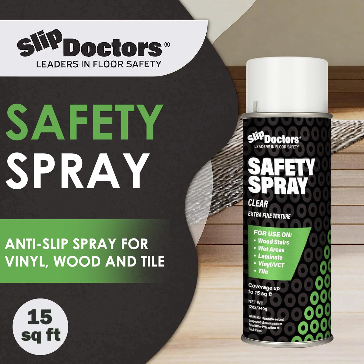 SlipDoctors Safety Spray shows fine-textured coating for non-slip tile
