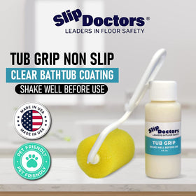 SlipDoctors Tub Grip on acrylic showers creates a barefoot-friendly, textured surface.