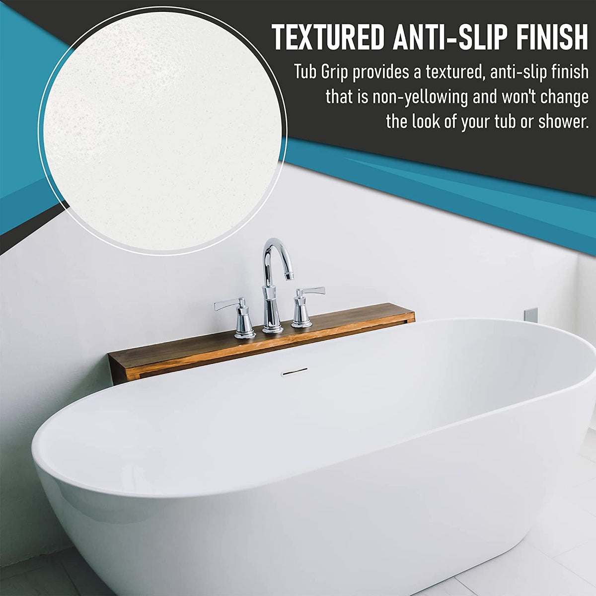 SlipDoctors Tub Grip is a clear coating that blends with any bathroom style.