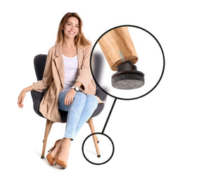 Slipstick GorillaFelt ball-and-socket swivel demonstrates smooth motion for uneven furniture bases
