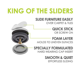 GorillaGlides on low-pile carpet glide smoothly for quiet moves.
