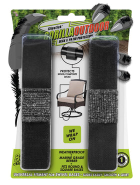 Slipstick GorillaMarineBerber wrap-on pad secures legs while protecting outdoor decks.