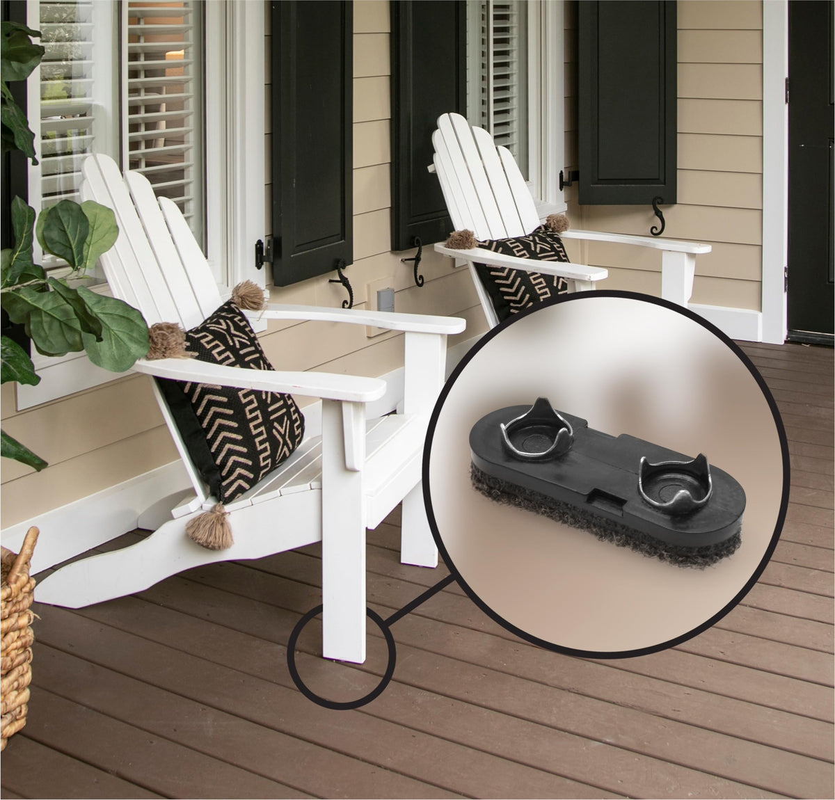 Easy removal divot allows quick glide removal with a small screwdriver.