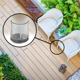 Berber deck protection pads compatible with wood and tile floors.
