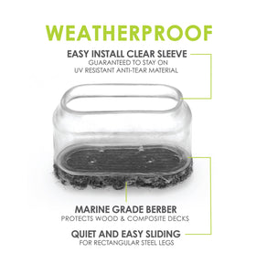 Slipstick GorillaOutdoor rectangular-leg pad offers secure, snug outdoor protection.
