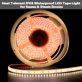 SLL HUT adhesive-backed sauna LED strip for secure wet-space mounting