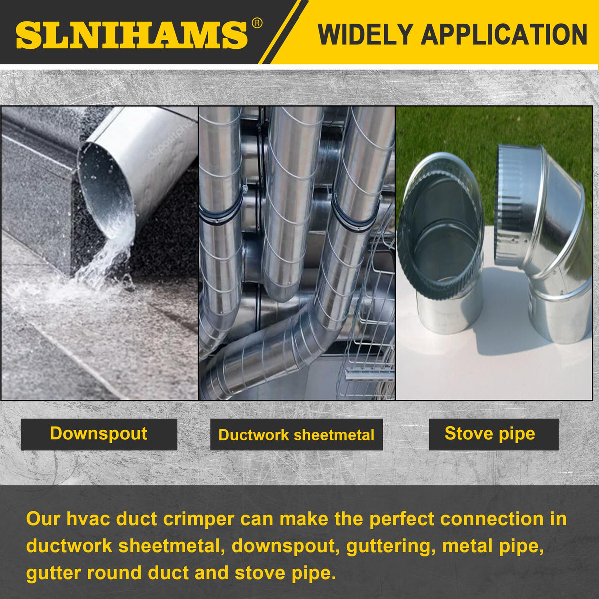 SLNIHAMS 5-blade head and 45# steel handle shown for durability