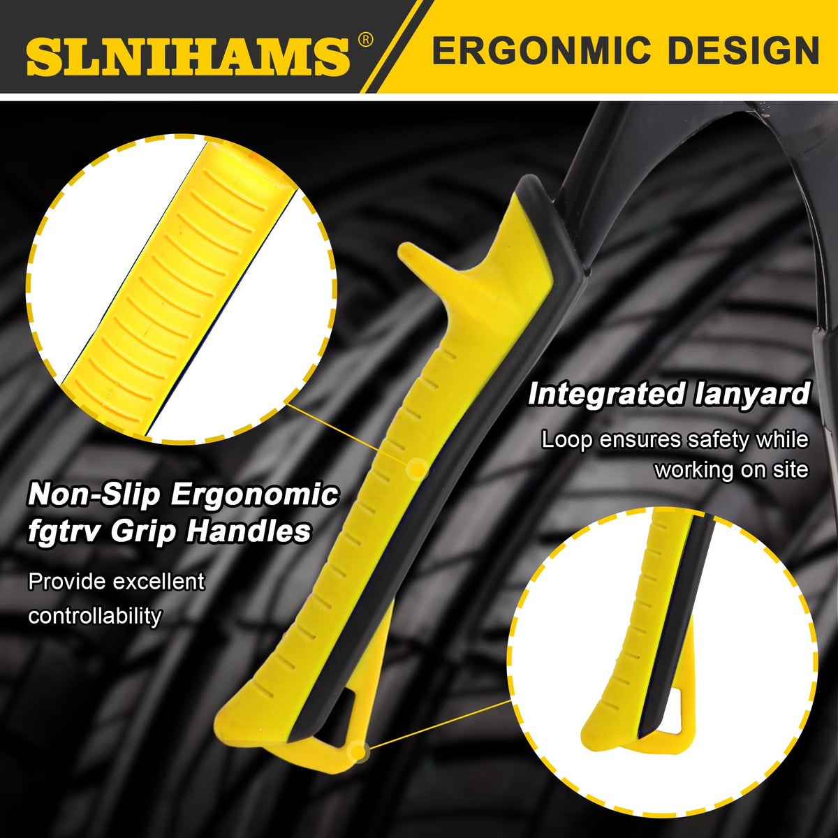 SLNIHAMS ergonomic grip improves control for extended sessions