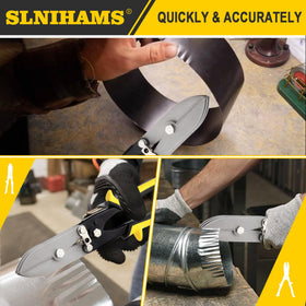 SLNIHAMS gutter and stove pipe crimping in action