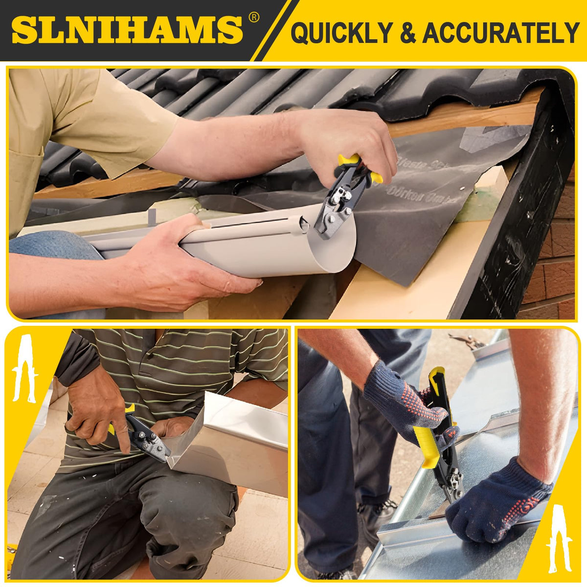 SLNIHAMS industrial-grade sheet metal tool for HVAC and siding tasks