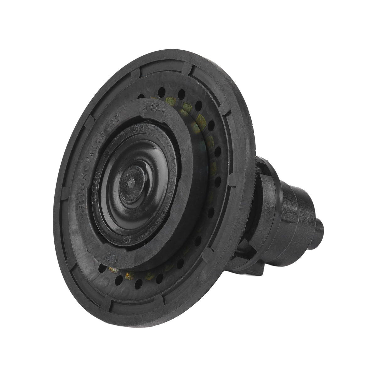 Brass bypass detail shows reliable regulation in the Sloan Regal A-43-A.